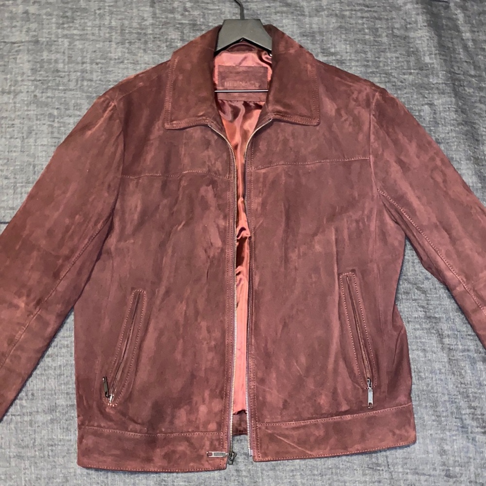 Murano Suede Jacket Maroon SIZE LARGE